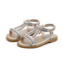 2019 Children Beach Shoes Princess Rhinestone Grils' Flat Sandals